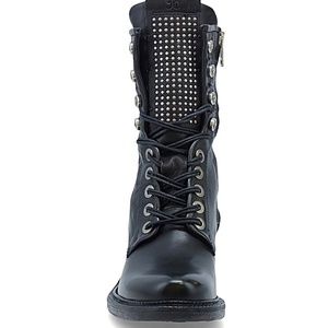 A.S.98 Saunder moto lace-up boot